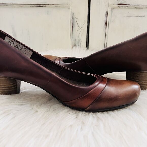 PIKOLINOS Two-Tone Brown Heels - Picture 3 of 6